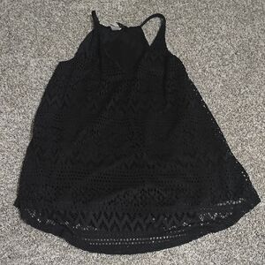 Black Lace Sleeveless Top